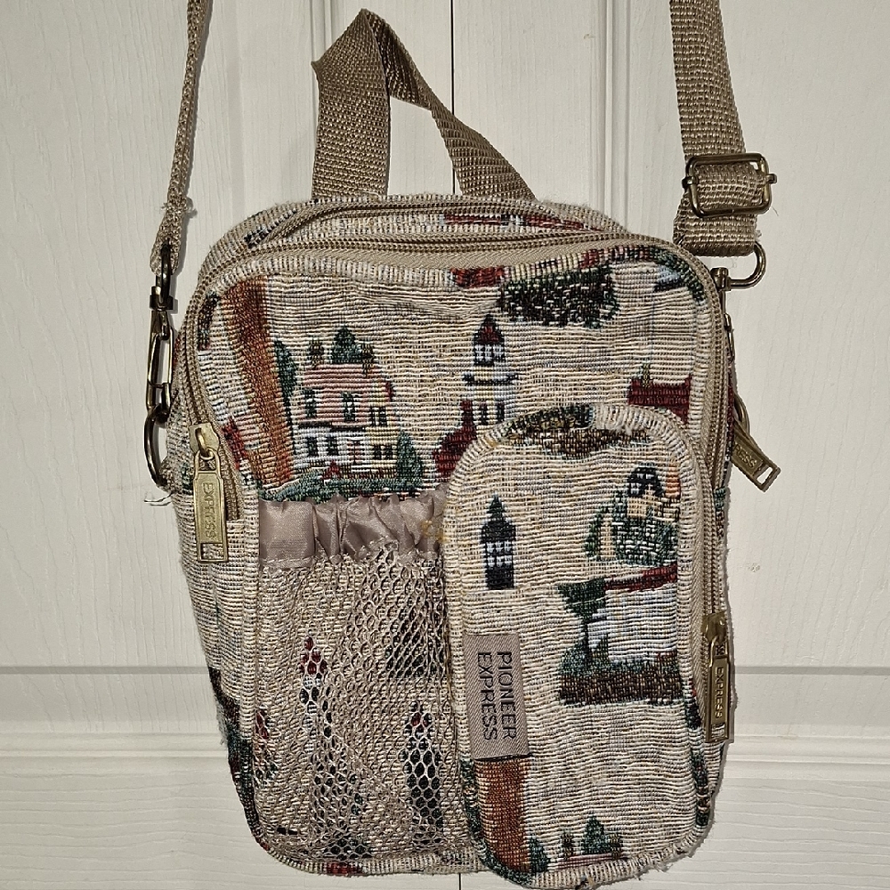 Vintage Pioneer Express Patterned Tapestry Shoulder Bag Crossbody Bag-Lighthouse